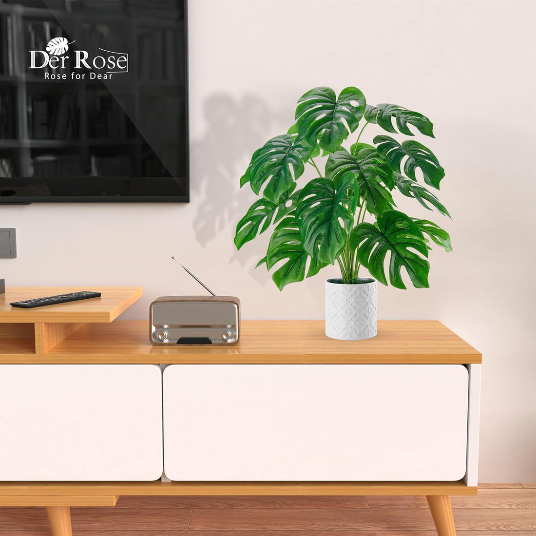 Palmenhaus Der Rose Kunstpflanze 71 cm für Boho Deko